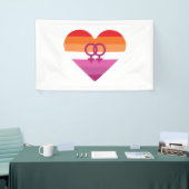 Lesbian Sunset WLW Herz Banner (Messeveranstaltung)