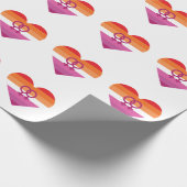 Lesbian Sunset WLW Herz Geschenkpapier (Ecke)