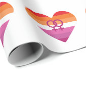 Lesbian Sunset WLW Herz Geschenkpapier (Rolleneckpunkt)