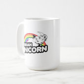 Lesbian Unicorn Rainbow Kaffeetasse (Vorderseite Links)