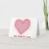 Lesbian Valentine Cards Feiertagskarte (Rückseite)