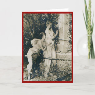 Lesbian Valentine Girls Vintag Feiertagskarte