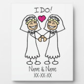 Lesbian Wedding Bridal Fotoplatte (Vorderseite)