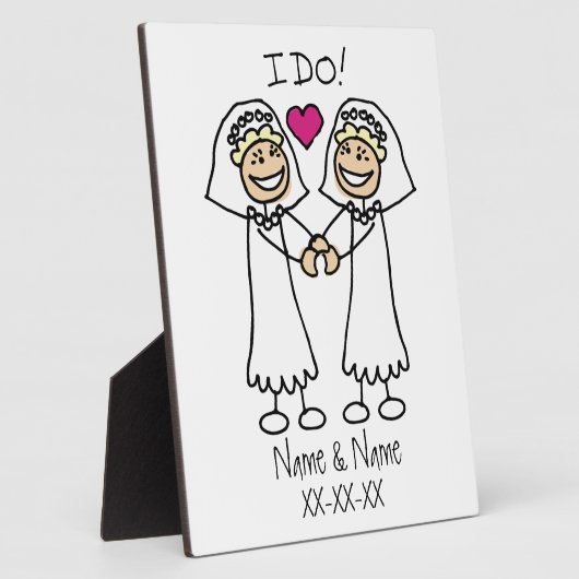 Lesbian Wedding Bridal Fotoplatte (Seite)