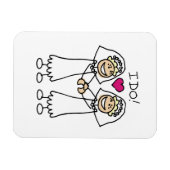 Lesbian Wedding Bridal Magnet (Horizontal)