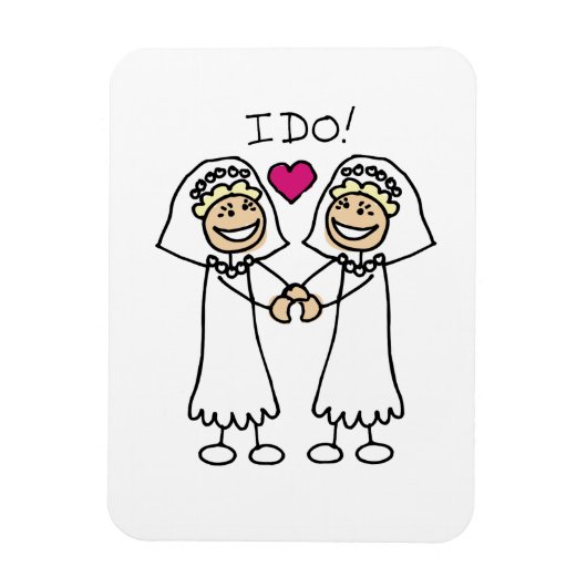 Lesbian Wedding Bridal Magnet (Vertikal)