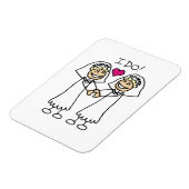 Lesbian Wedding Bridal Magnet (Linke Seite)