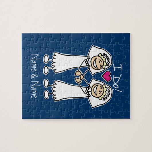 Lesbian Wedding Bridal Puzzle (Horizontal)