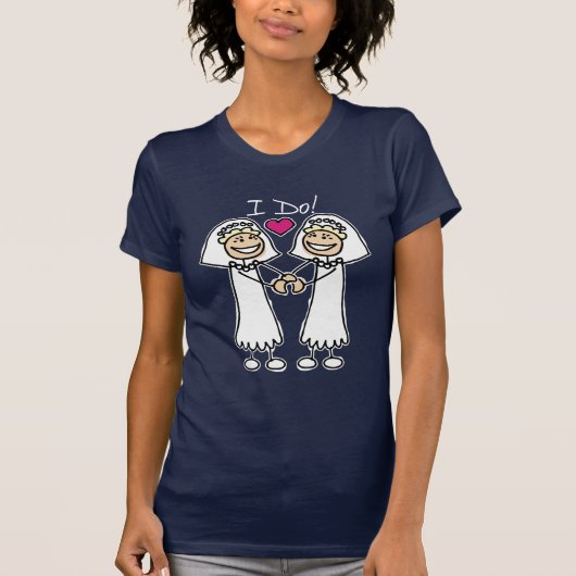 Lesbian Wedding Brides T - Shirt (Vorderseite)