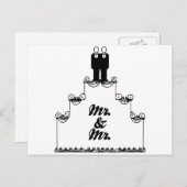LESBIAN WEDDING CAKE HERR UND HERR - - .png Postkarte (Vorne/Hinten)