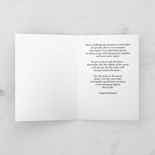 Lesbian Wedding Herzlichen Glückwunsch Karte (Innenseite)