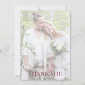 Lesbian Wedding Photo Pride Flag Gradient Dankeskarte (Vorderseite)