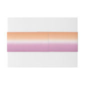 Lesbian Wedding Photo Pride Flag Gradient Einladungsbanderole (Rückseitenbeispiel)