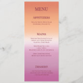 Lesbian Wedding Photo Pride Flag Gradient Menükarte (Rückseite)