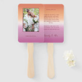 Lesbian Wedding Photo Pride Flag Gradient Program Fächer (Vorne und Hinten)