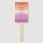 Lesbian Wedding Photo Pride Flag Gradient Program Fächer (Rückseite)