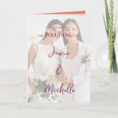 Lesbian Wedding Photo Pride Flag Gradient Programm (Vorderseite)