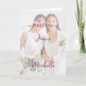 Lesbian Wedding Photo Pride Flag Gradient Programm (Vorderseite)