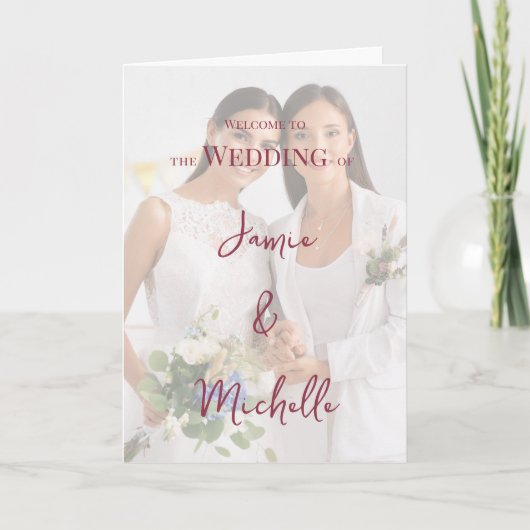 Lesbian Wedding Photo Pride Flag Gradient Programm (Vorderseite)