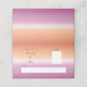 Lesbian Wedding Pride Flag Gradient Place Cards Platzkarte (Außenseite Aufgefaltet)