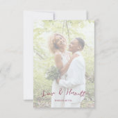 Lesbian Wedding Pride Flag Gradient QR Code RSVP Karte (Rückseite)