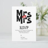 Lesbian Wedding RSVP Bold Mrs. Personalisiert Karte (Stehend Vorderseite)