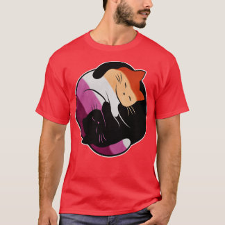 Lesbian Yin Yang Cat T-Shirt
