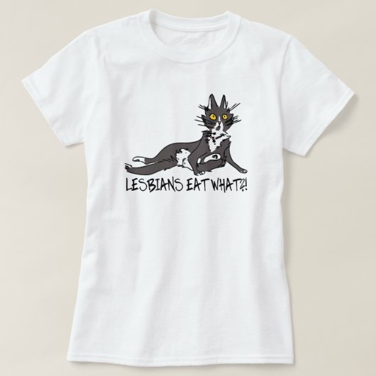 LESBIANER ESSEN WAS!?? T-Shirt (Design vorne)