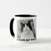 LESBIANER ESSEN WAS!??   TASSE (Vorderseite Links)