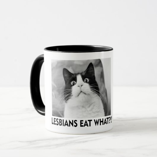 LESBIANER ESSEN WAS!?? TASSE (Vorderseite Links)