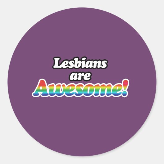 LESBIANER SIND PHANTASTISCH RUNDER AUFKLEBER (Vorderseite)