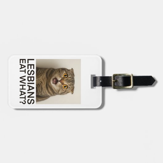 Lesbians Eat What Funny Gepäckanhänger (Vorderseite horizontal)