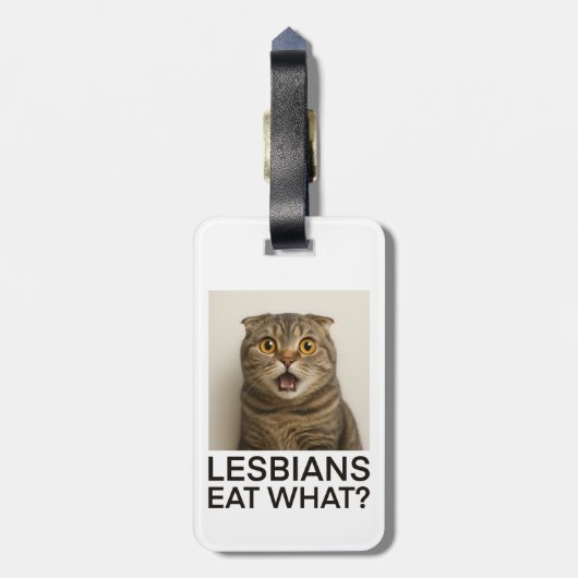 Lesbians Eat What Funny Gepäckanhänger (Rückseite vertikal)