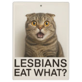 Lesbians Eat What Funny Klemmbrett (Rückseite)
