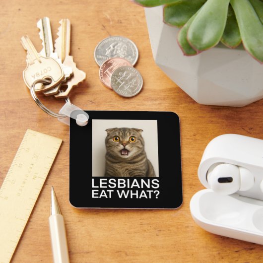 Lesbians Eat What Funny Schlüsselanhänger (Schreibtisch)