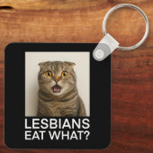 Lesbians Eat What Funny Schlüsselanhänger (Rückseite)