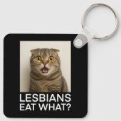 Lesbians Eat What Funny Schlüsselanhänger (Rückseite)