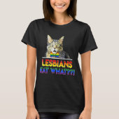 Lesbians essen, was Katzenklatsche Kitten Spaß T-Shirt (Vorderseite)