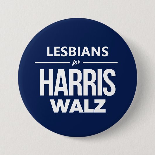 Lesbians für Harris Walz Button (Vorderseite)
