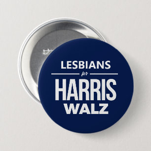 Lesbians für Harris Walz Button