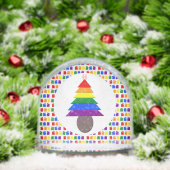 Lesbians Rainbow Christmas Tree and Presents Schneekugeln (Weihnachten)