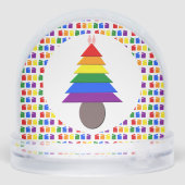 Lesbians Rainbow Christmas Tree and Presents Schneekugeln (Rückseite)