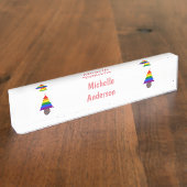 Lesbians Rainbow Christmas Tree Custom Namensplakette (Seite)