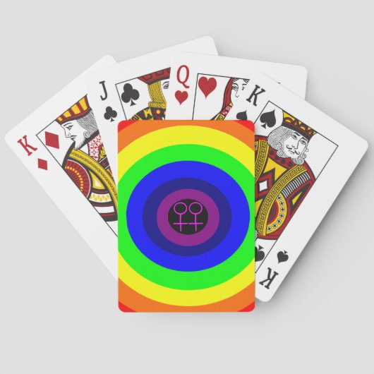 Lesbians Rainbow Playing Cards Spielkarten (Rückseite)