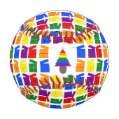 Lesbians Rainbow Weihnachtsbaum und Geschenke Baseball (Rückseite)