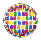 Lesbians Rainbow Weihnachtsbaum und Geschenke Baseball (Vorderseite Links)