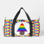 Lesbians Rainbow Weihnachtsbaum und Geschenke Duffle Bag (Rückseite)