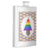 Lesbians Rainbow Weihnachtsbaum und Geschenke Flachmann (Rechts)