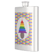 Lesbians Rainbow Weihnachtsbaum und Geschenke Flachmann (Links)