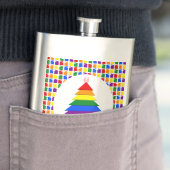 Lesbians Rainbow Weihnachtsbaum und Geschenke Flachmann (Beispiel)
